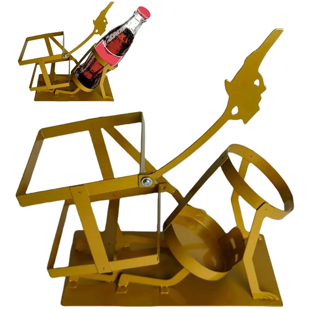 Подставка для винной бутылки в виде черепа, стимпанк-стиль, подставка для напитков, дизайн черепа-скелета, держатель для вина для украшения дома, кухни, барной стойки