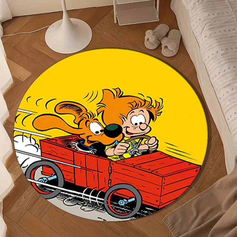 Dog Boule Round mat, Anti-slip Circle Carpet Chair rug For livingroom,Bedroom, doormat home decor Gift Christmas Gifts