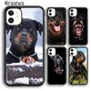 Krajews Rottweiler Dog Soft Phone Case Cover For iPhone 14 5 SE 6s 7 8 Plus X XR XS 11 12 13 Pro Max Samsung Galaxy S21 S22ultra