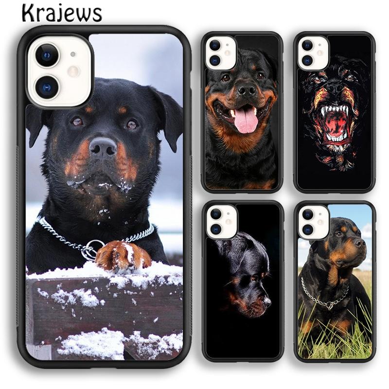 Krajews Rottweiler Dog Soft Phone Case Cover For iPhone 14 5 SE 6s 7 8 Plus X XR XS 11 12 13 Pro Max Samsung Galaxy S21 S22ultra