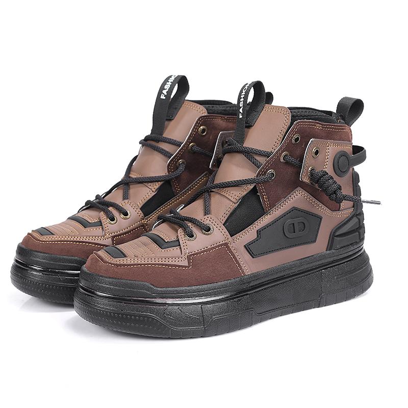 Новые высокие кроссовки для сноуборда, мужские туфли с толстой подошвой, модная мужская обувь, индивидуальная, универсальная, студенческая спортивная обувь