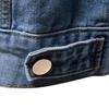 Solid Color Slim Fit Cotton Lapel Single Breasted Men Spring Denim Jacket Fashion Motorcycle Casual Jeans Coat Outerwear