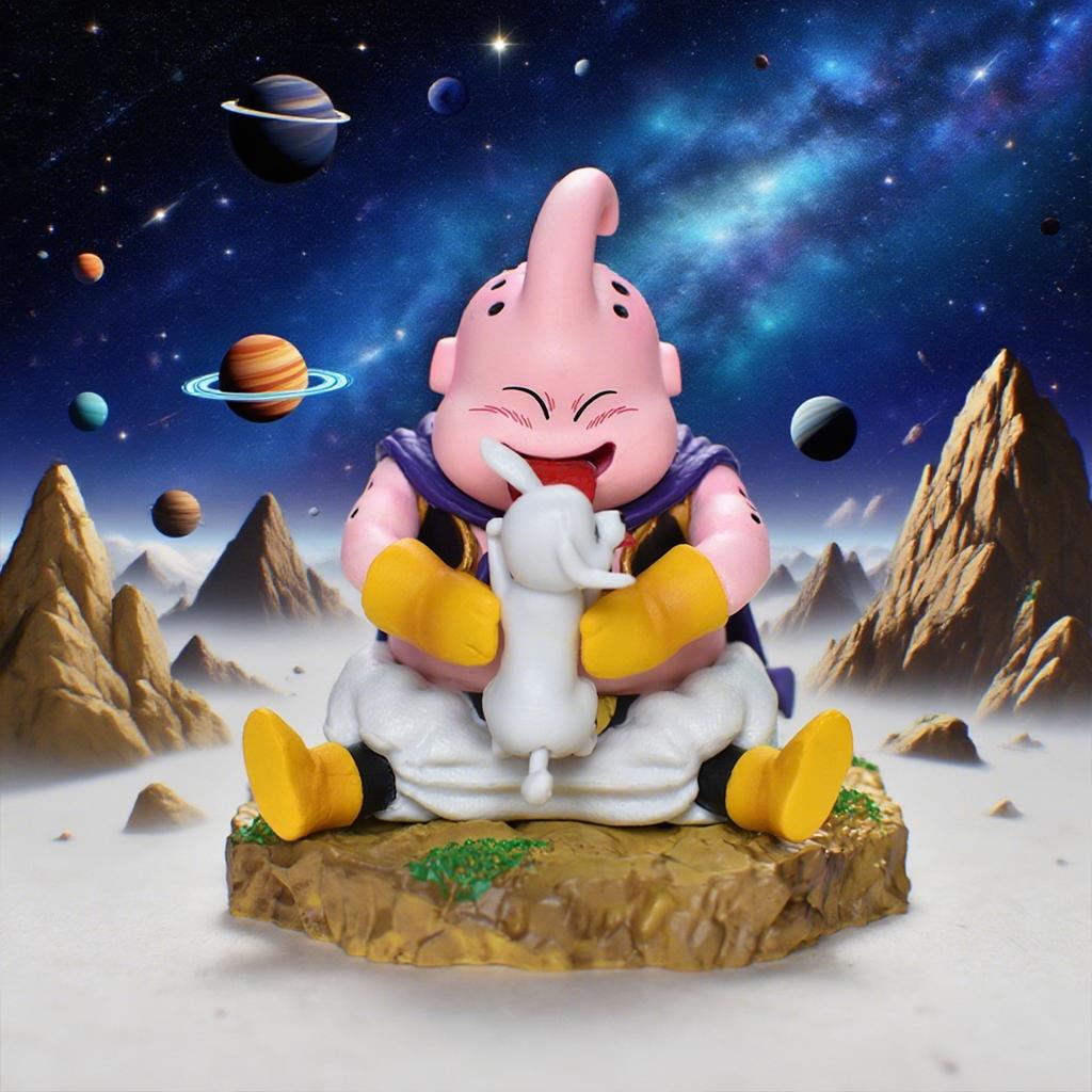 8cm Dragon Ball Majin Buu Anime Figures Q Version Figurine Pvc Statue Gk Model Toys Collectible Decoration Desktop Gifts