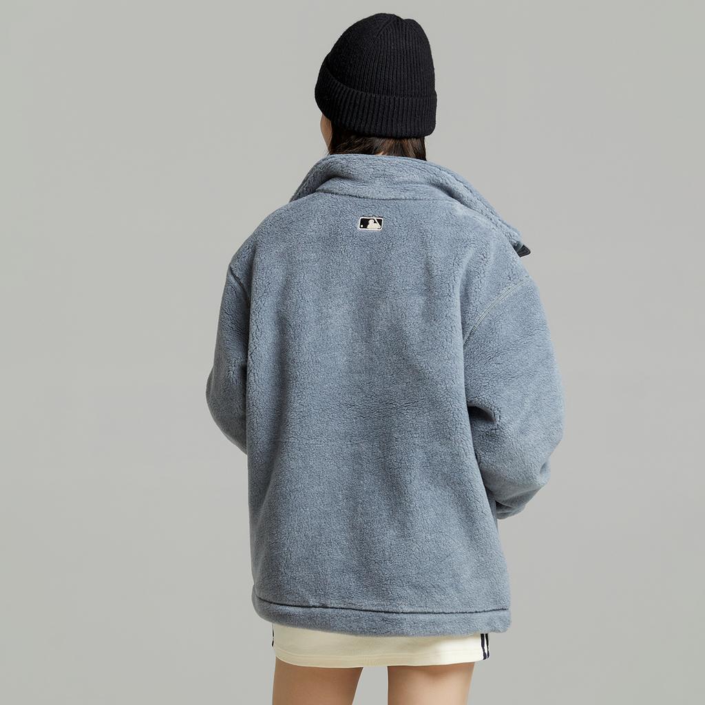 New MLB Velvet Jackets Unisex Gray 3AFDB0626-43GRS