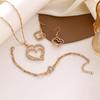 Elegant Heart Jewelry Set: Necklace, Earrings, and Bracelet for Weddings and Dinners