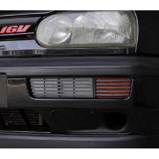 6-Piece Complete Set Indicator Reflector Grille Lower Air Intake Duct 6 Pcs Set For EURO Bumper VW MK3 Golf GTI VR6