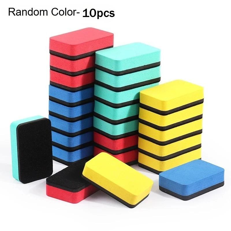 10pcs Reusable Magnetic Whiteboard Erasers EVA Blackboard Erasers Cleaning Wiping Tools Teachers Home Office Blackboard Erasers