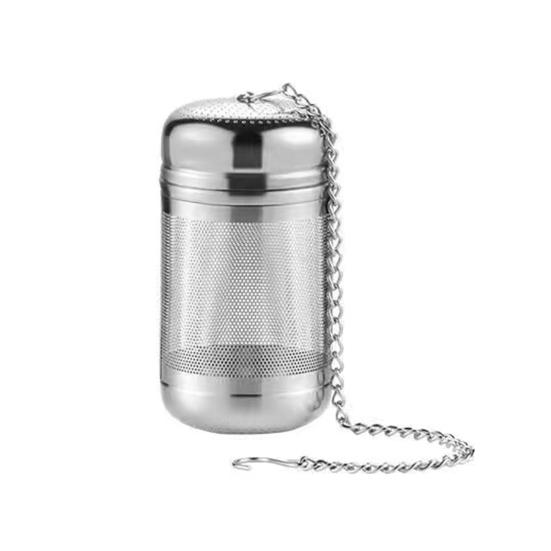 Ситечко для чая из нержавеющей стали, сито для заварки чая, мелкоячеистый чайный шарик с цепным крючком для листового чая, специй