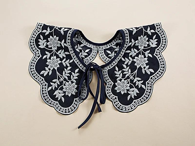 Women Floral Print Fake False Collar Sweater Decorative Detachable Collars Female Blouse Dress Shawl Clothes Accessories