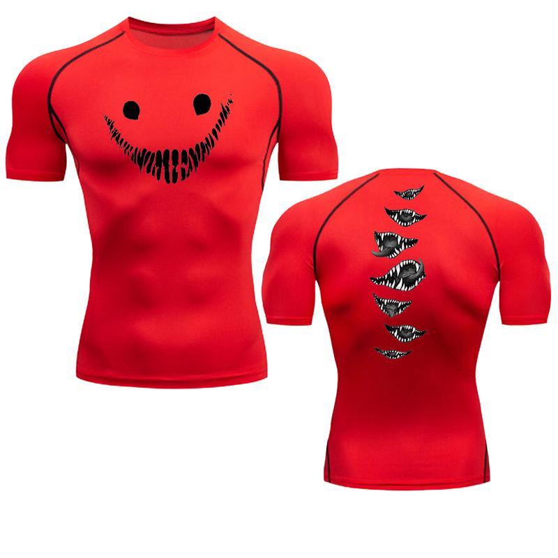Running T-Shirt Men Short Sleeve Compression Shirt Summer Quick Dry Fashion High Elasticity Top Bodybuilding Workout Breathable Gym Suit