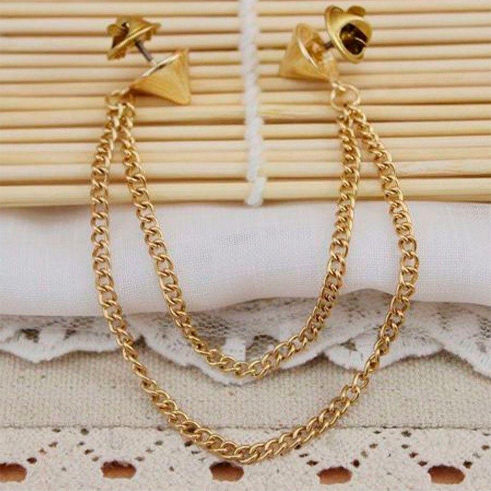 Party Tassels Rivet Chunky Stud Blouse Chain Jewellery Necklace Brooch Tip Collar Pin Spike