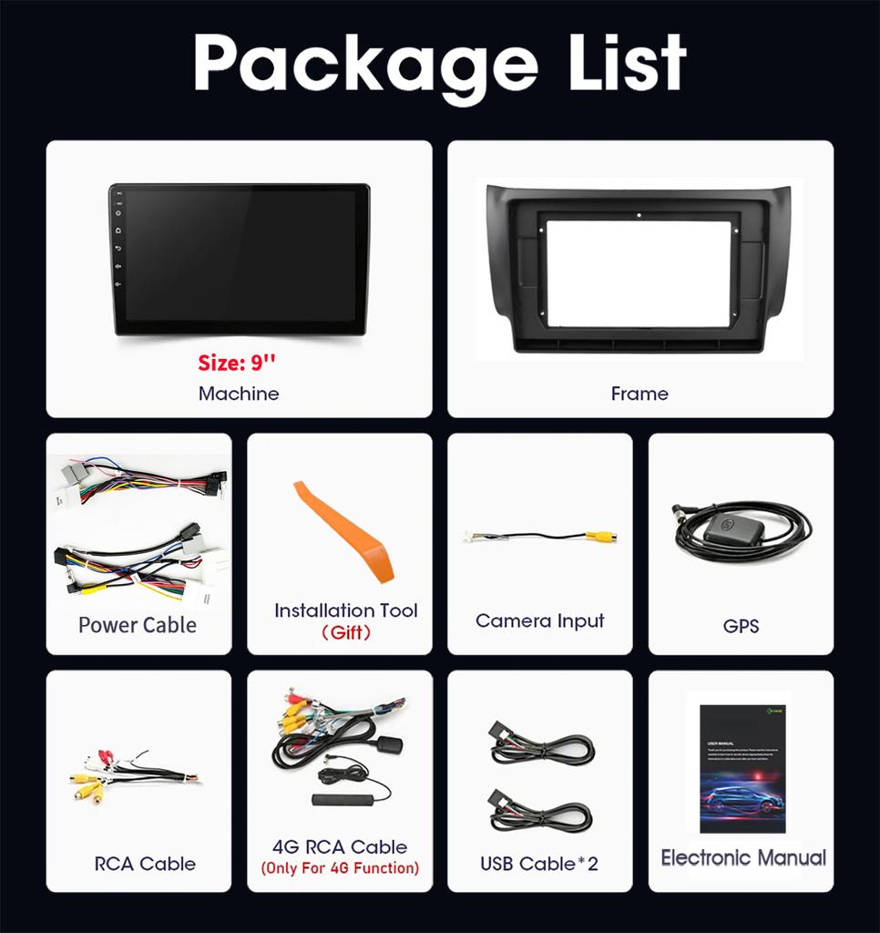 Для Nissan Sentra B17 2012 - 2017 Автомобильный Радио Мультимедийный Центр Навигация Стерео 4G GPS Авто Радио Carplay Android 13 Экран