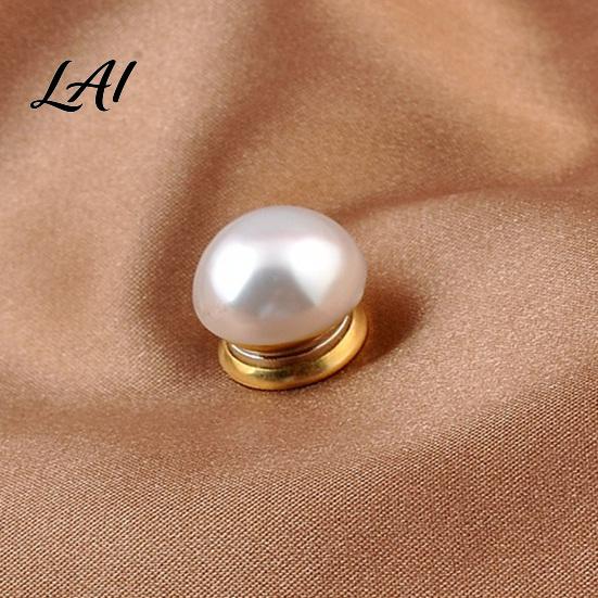 Multi Purpose Clothing Magnet 2Pcs Faux Pearl Magnetic Clothes Button Fake Cat Eye Stone Brooch Women Safety Button for Shirts Scarf Shawl,
