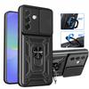 Чехол для Samsung Galaxy A37 A57 5G A16 A26 A36 A56 A15 A35 A55 A14 A24 A34 A54 A06 A07 4G Крышка Сдвижная камера Кольцо-подставка Funda