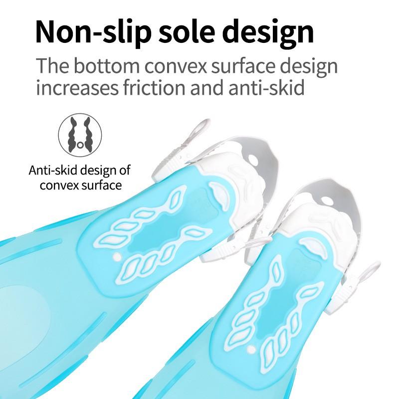 WAVE TPR Open Heel Snorkeling Fins Adults Lightweight Dive Flipper PP Material S/M/L Sizes