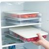 Коробка для пельменей с морозильной камерой Контейнер для хранения продуктов Штабелируемая коробка для хранения продуктов с крышкой Квадратная пластиковая однослойная герметичная прозрачная коробка