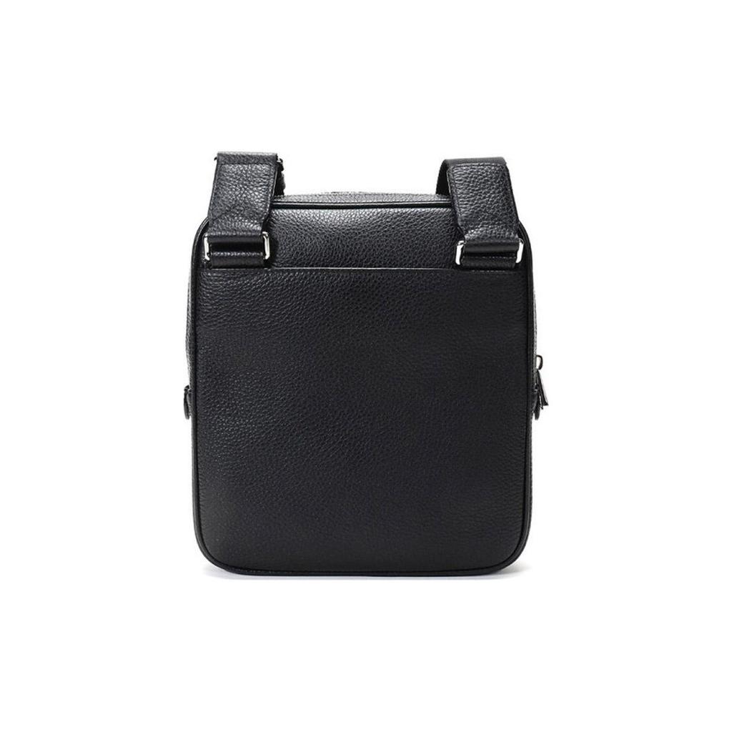 Bally Classic Red And White Striped Business Commuter Leather Shoulder Bag Men Shoulder Bag Black COSMY-TSP-00