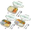 Stainless Steel Leakproof Lunch Box Microwave Safe 2/4/5 Grids Lunch Container with Cutlery Set Panda for Children School Picnic