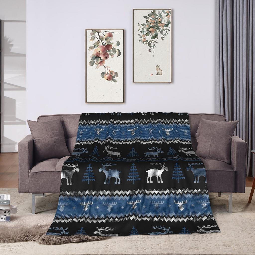 Рождественский имбирный узор Пастельно-розовый Красный Пледы Коралловый флис Плюшевые Осенние Мягкие Накидки для дивана Уличный коврик Штука