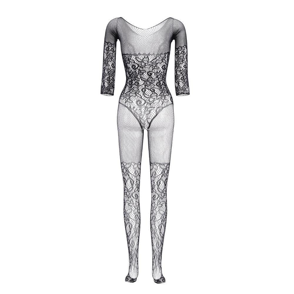 Женские ажурные чулки с длинными рукавами, сексуальное нижнее белье, чулки для тела, большие размеры, сексуальная одежда