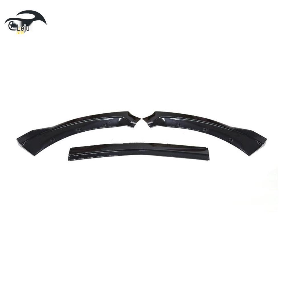 Трехсоставной передний сплиттер кузова, глянцево-черный, для Ford Mustang 2015-2017