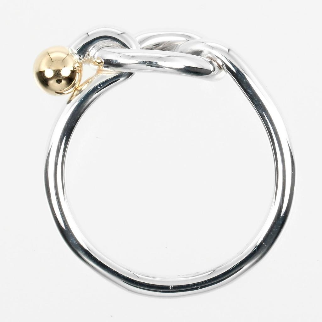 TIFFANY&Co. Love Knot Ring Silver925/K18 Yellow Gold #5.4(US Size) 3g Women Used
