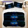 Mysterious Blue Creature Encounter Bedding (1 * duvet cover + 2 * pillowcase, without core) 2D Flat Christmas birthday gift Bedding set