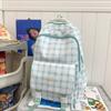 Новинка 2024 года, школьная сумка, женская сумка Ins Mori System, клетчатая сумка на плечо для учащихся средней школы, свежие милые рюкзаки на плечо для девочек