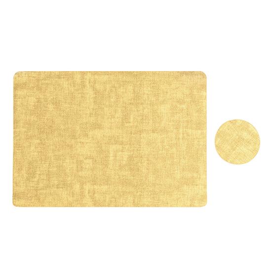 Dual Side Placemat Waterproof Faux Leather Coaster Placemat Solid Color Heat Insulation Pad for Dining Tables Countertops