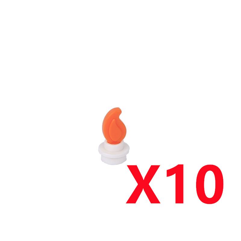 MOC Строительные блоки Костер Пламя Средневековая Бутылка вина Набор аксессуаров Модель подсвечника Мини-кирпич Совместимая игрушка Подарок Сделай сам X019