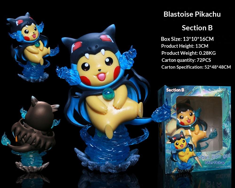 Pokemon Pikachu Cosplay Tyranitar Figure 13CM Resin Collectible Model Desktop Decoration For Anime Fans Pokemon Collectors