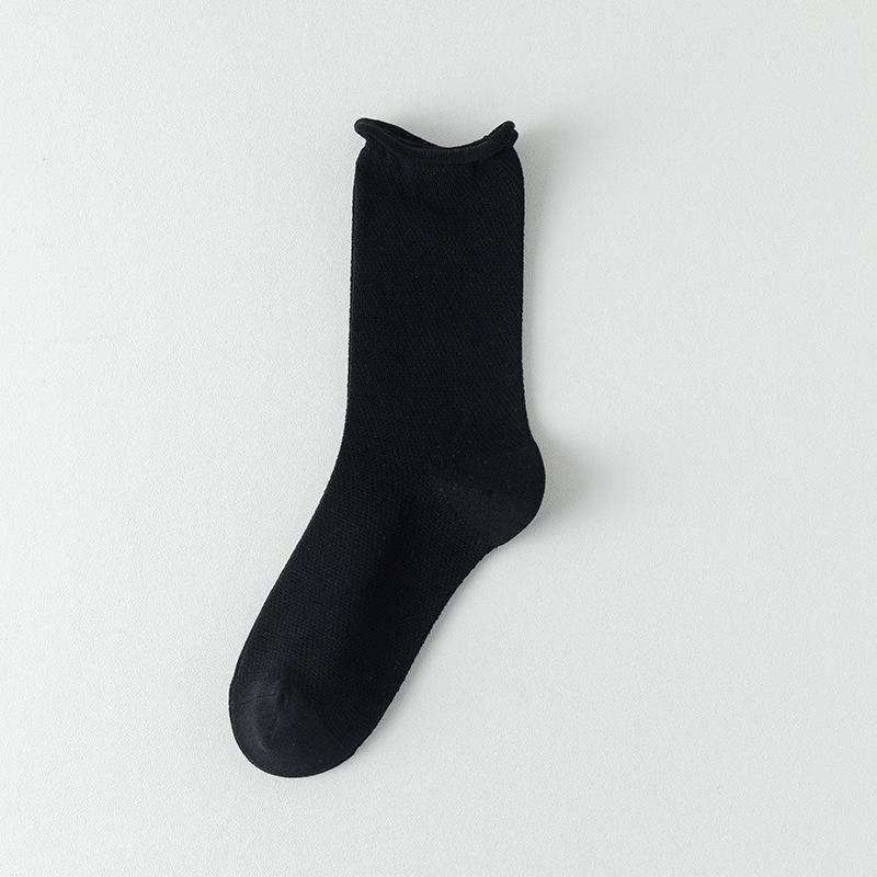 Женские весенне-осенние носки из чистого хлопка, впитывающие пот, бесшовные, с широкой резинкой, трубчатые, махровые