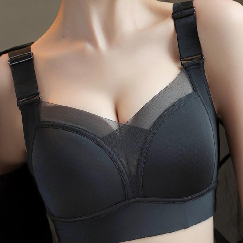 Бесшовный бюстгальтер для женщин, подчеркивающий женственность летом, тонкий бюстгальтер без косточек, двухрядный бюстгальтер