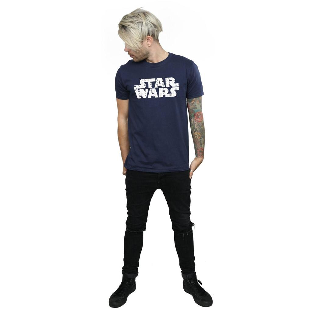 Star Wars Mens Christmas Logo T-Shirt