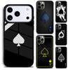 Пики Карты для игры в Покер Туз Арт Чехол для Телефона Для iPhone 17,16e,15,14,13,12,11,Mini,Pro,MAX Мягкий Силиконовый Чехол