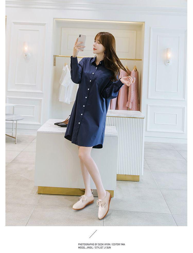 Женские белые туфли на плоской подошве из натуральной кожи на шнуровке с круглым носком и противоскользящей подошвой - Повседневные и универсальные в корейском стиле