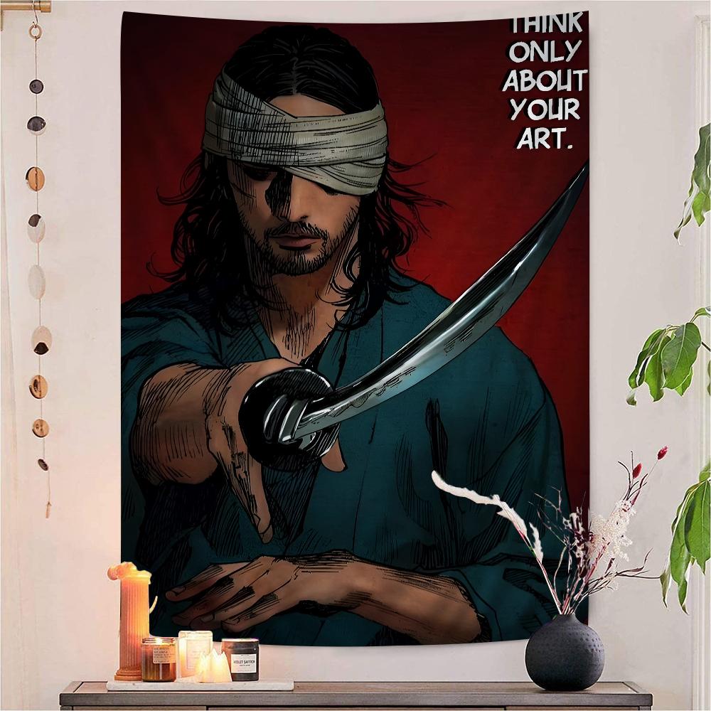 Vagabond Manga Chart Tapestry Art Science Fiction Room Home Decor Cheap Hippie Wall Hanging
