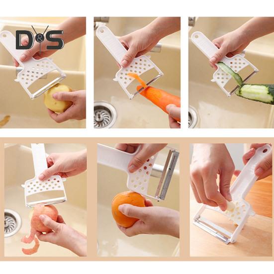 Ручная овощечистка с удобной ручкой, устойчивая к коррозии, прочная тыква, фиолетовый инструмент для затирания картофеля