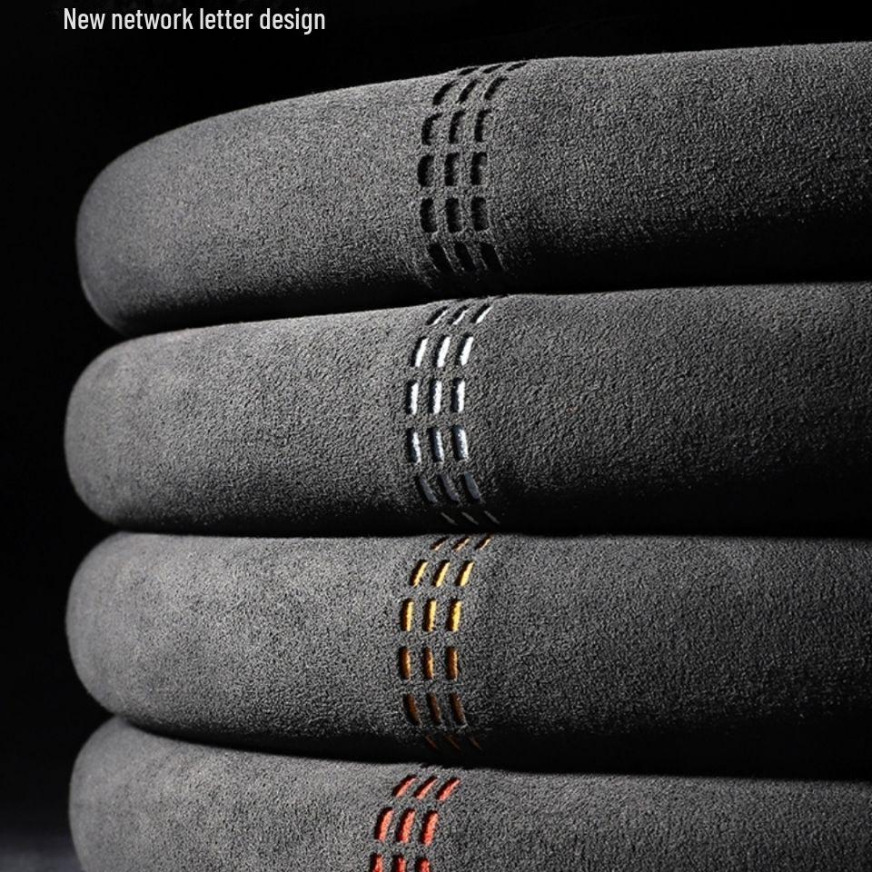 Дышащий, впитывающий пот чехол на руль в форме буквы D из замши для всех сезонов