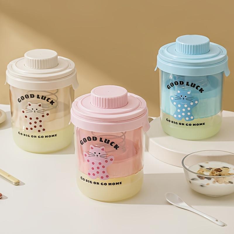 1 Cat Yogurt Filter and 5 Bags, Can Filter Approximately 33-35 Ounces of Yogurt, Cute Home Essential Rotating Press Quick and Easy