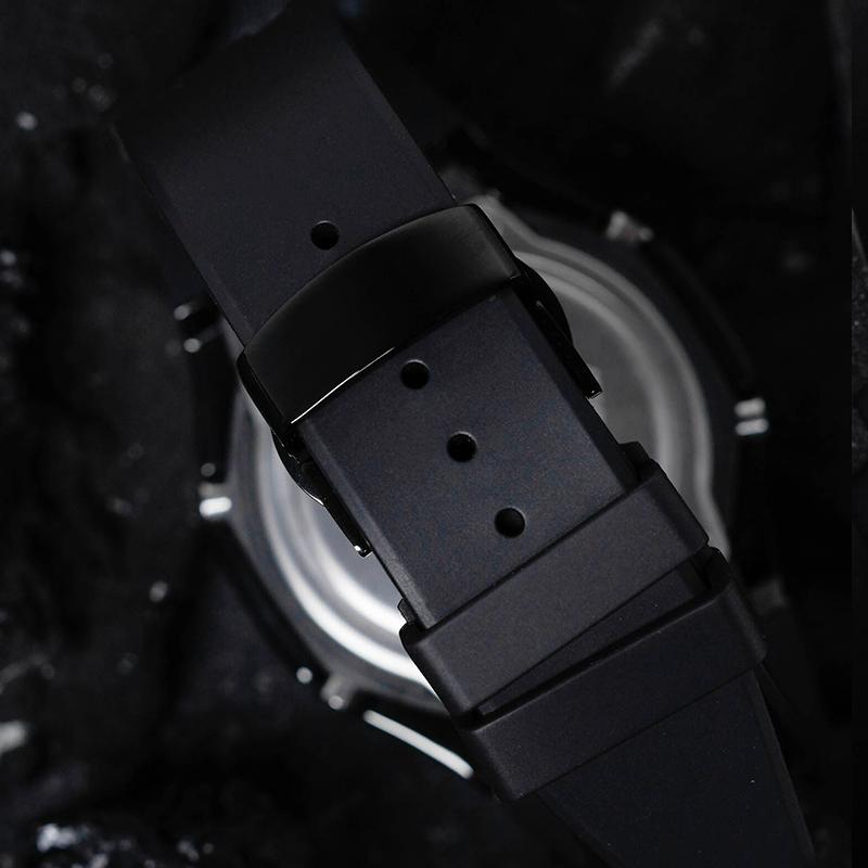Casio Мужские часы с ЖК-дисплеем и аналоговым двойным дисплеем Серия Black GA-2100-1A1(Watch8--)