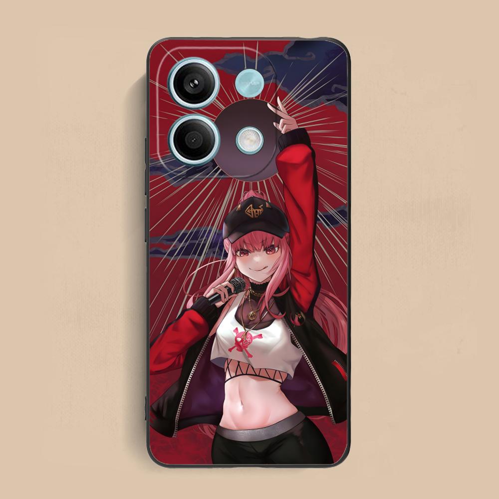 Holo Mori Calliope Matte TPU Mobile Phone Case for Xiaomi Redmi Note 14 13 12 11 S Pro Plus 4G 5G Colorful Printing Cover