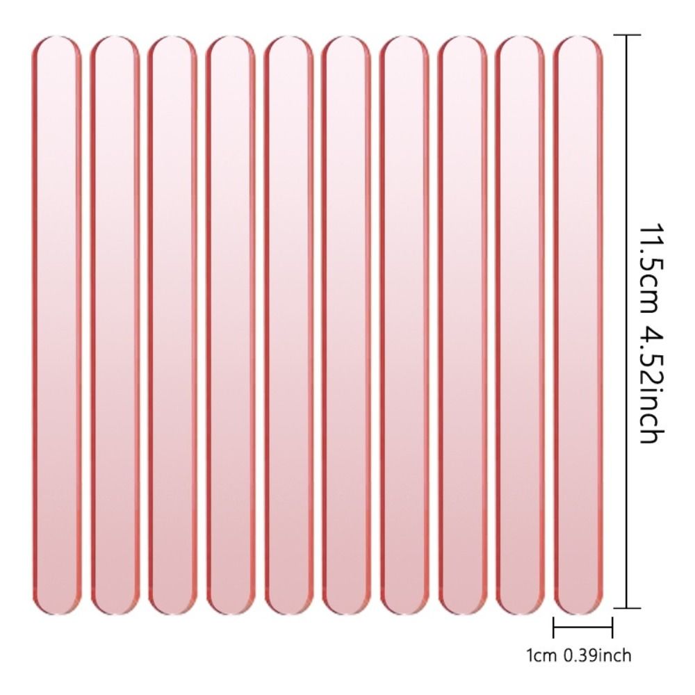 20Pcs Clear Reusable Ice Cream Sticks Summer Ice Cream Bars Rose Gold Acrylic Popsicle Sticks