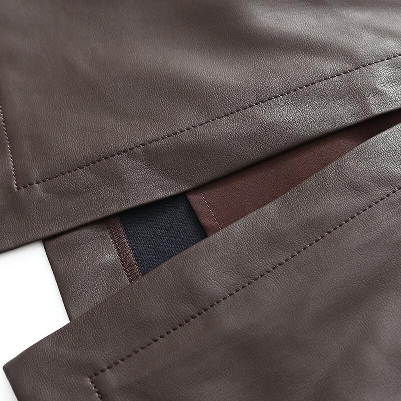 Tatu Autumn/Winter Slimming Faux Leather Pencil Skirt