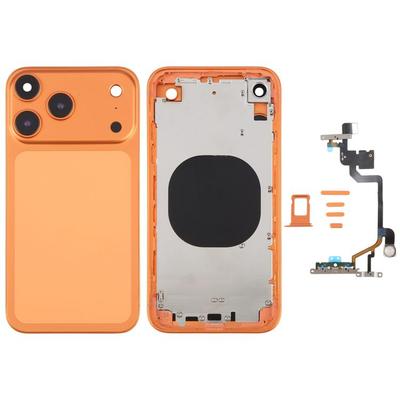 Задняя крышка корпуса с имитацией внешнего вида iP17 Pro для iPhone XR(оранжевый)