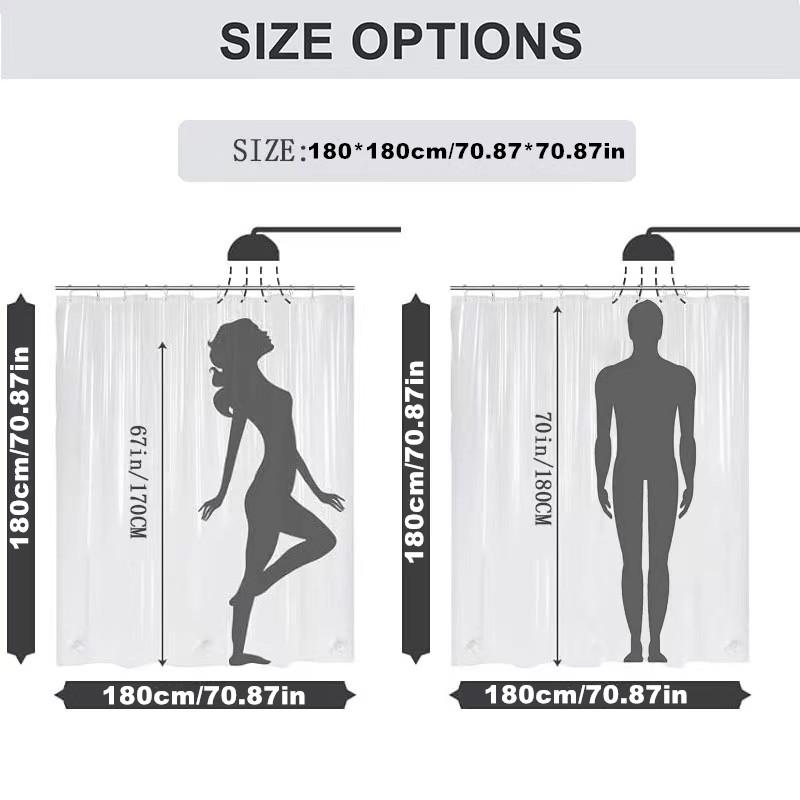 Водонепроницаемая занавеска для душа с 12 крючками, чехлы для унитазов, сиденья, коврики для ванной для ванной комнаты, нескользящий коврик, ковер, занавеска для окон