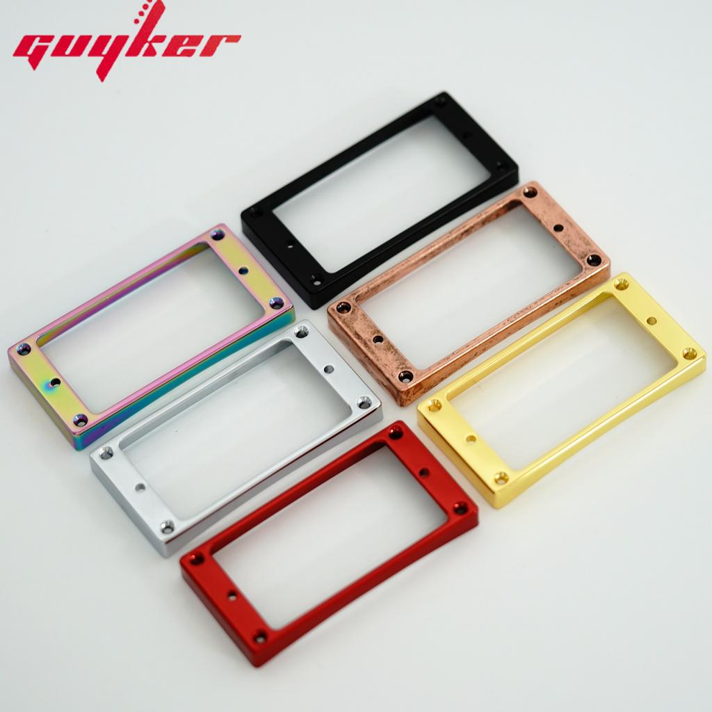 1 Комплект Guyker Металлический Крепежный Кольцо-Рамка для Звукоснимателя Humbucker с Изогнутым Дном для Бриджевого и Нек-Звукоснимателей с Крышкой для Электрогитары LP