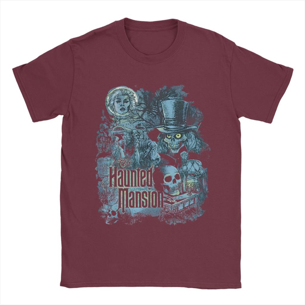 Мужская футболка The Haunted Mansion Страшный Хэллоуин Жуткий Сезон Чистый Хлопок Одежда Смешная С коротким рукавом Круглый вырез Футболки