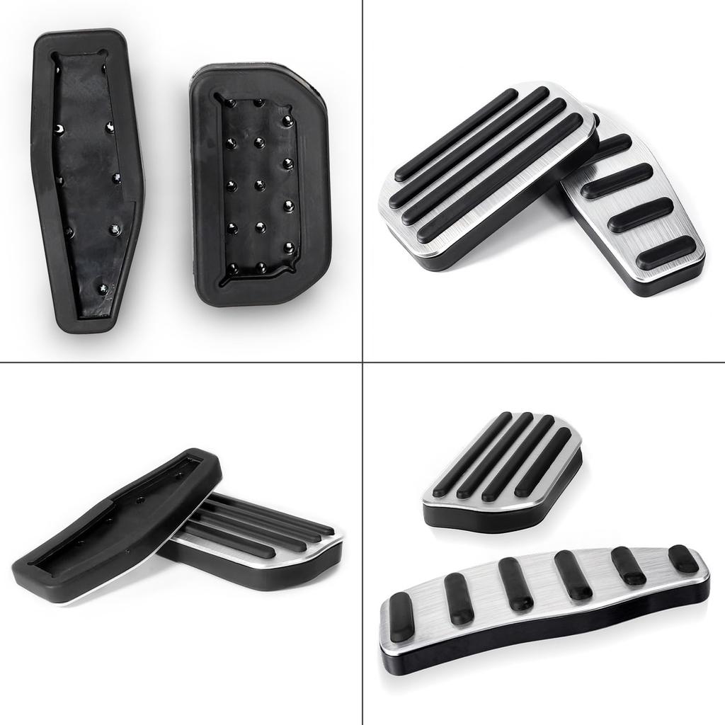 Koongloong Pedal Covers for Suzuki Jimny Jimny Sierra and Jimny Nomad JC74W Automatic Aluminum Pedal Accelerator Pedal Brake Set JB64W, JB74W, (AT