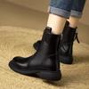Fashion Women's Ankle Boots Zip Moccasin Black Lightweight Booties New In Pu Designer Luxury Sale Trend 2025 Y2k Goth Female Short Shoes